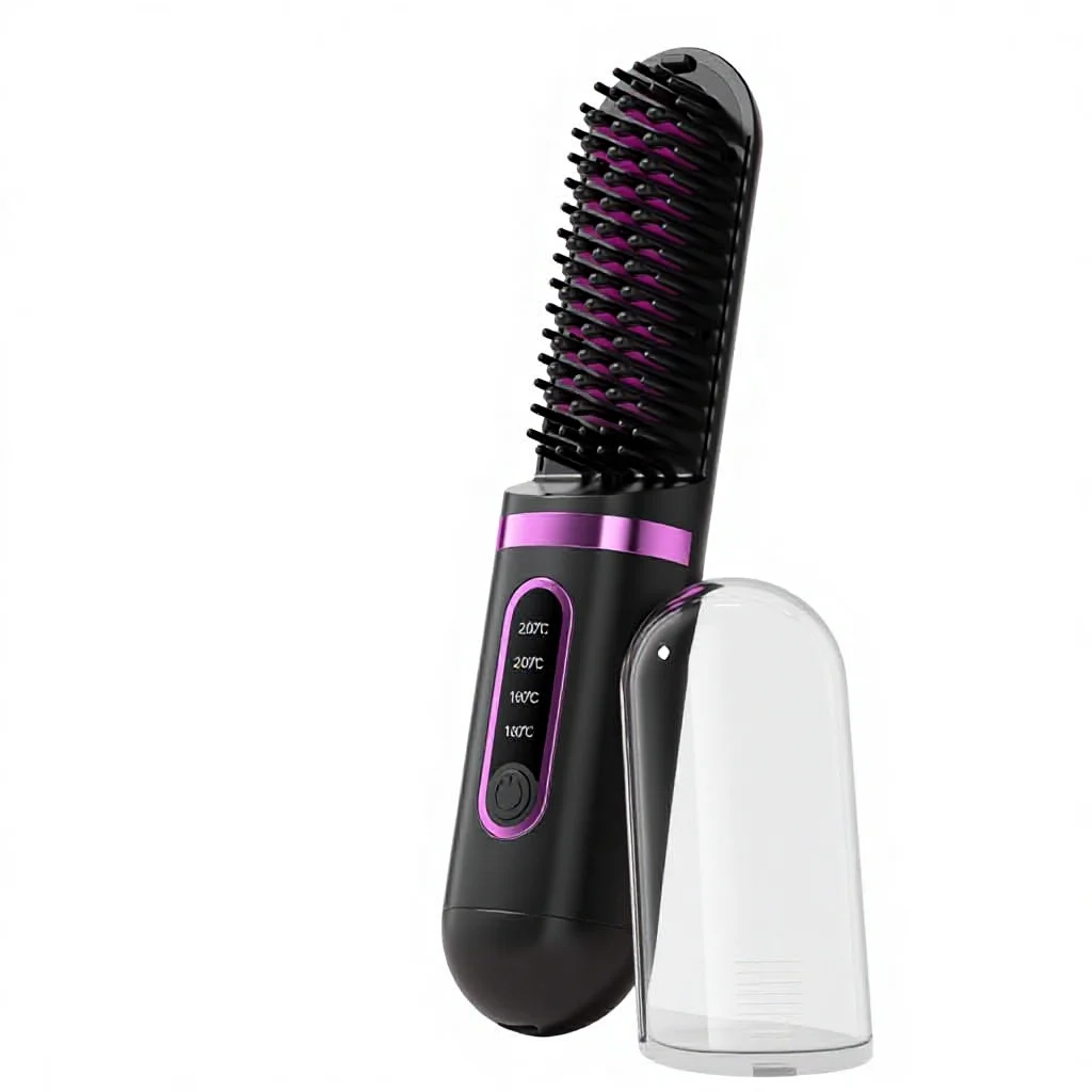 New Cordless Waterproof Straightening Brush Hair Straightener Comb Portable Hair Styling Tool Plastic 4-Speed Adjustment