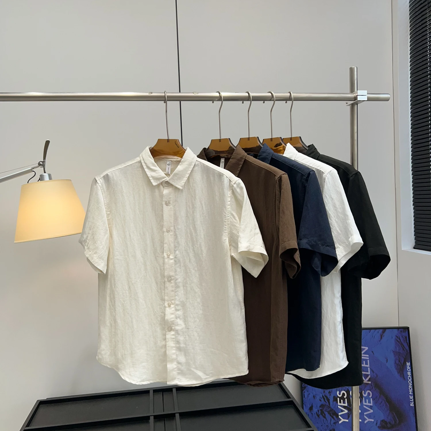 

Linen Lyocell Blend Short Sleeve Casual Shirt Men's Comfortable Breathable Versatile Loose Fit Summer Shirt Standard Edition