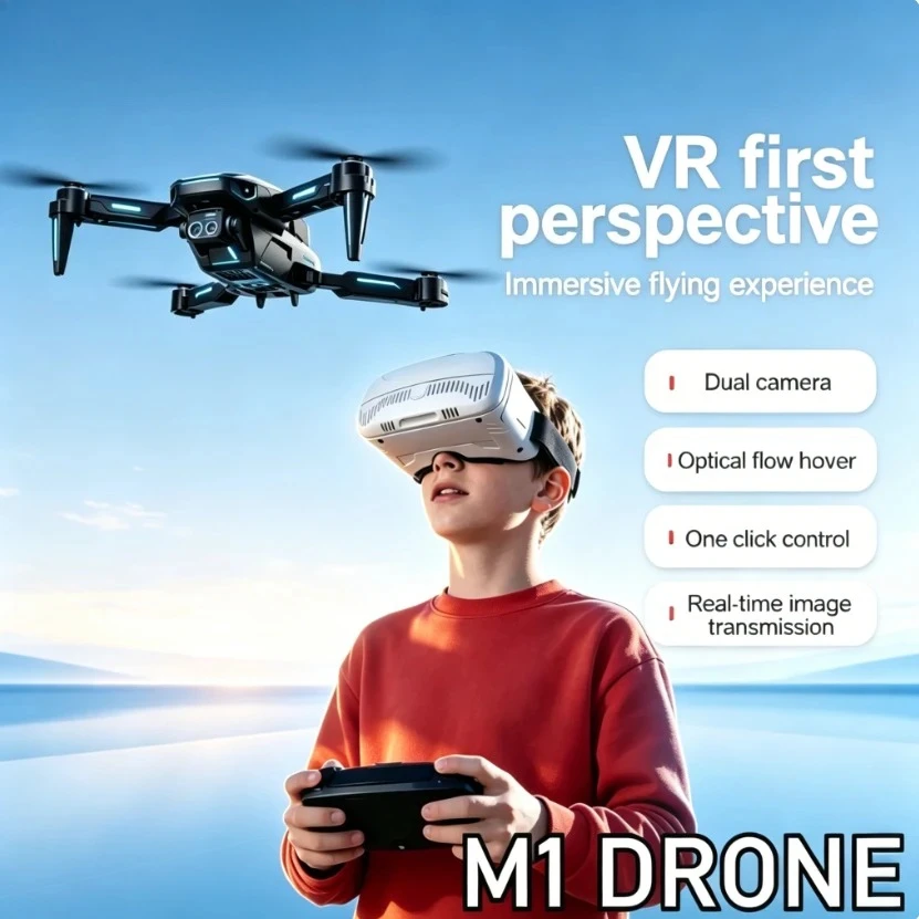 GPS M1/M1VR Foldable RC Drone 4K HD Dual Optical Flow Positioning With VR Glasses Portable Outdoor Aerial Quadcopter Original