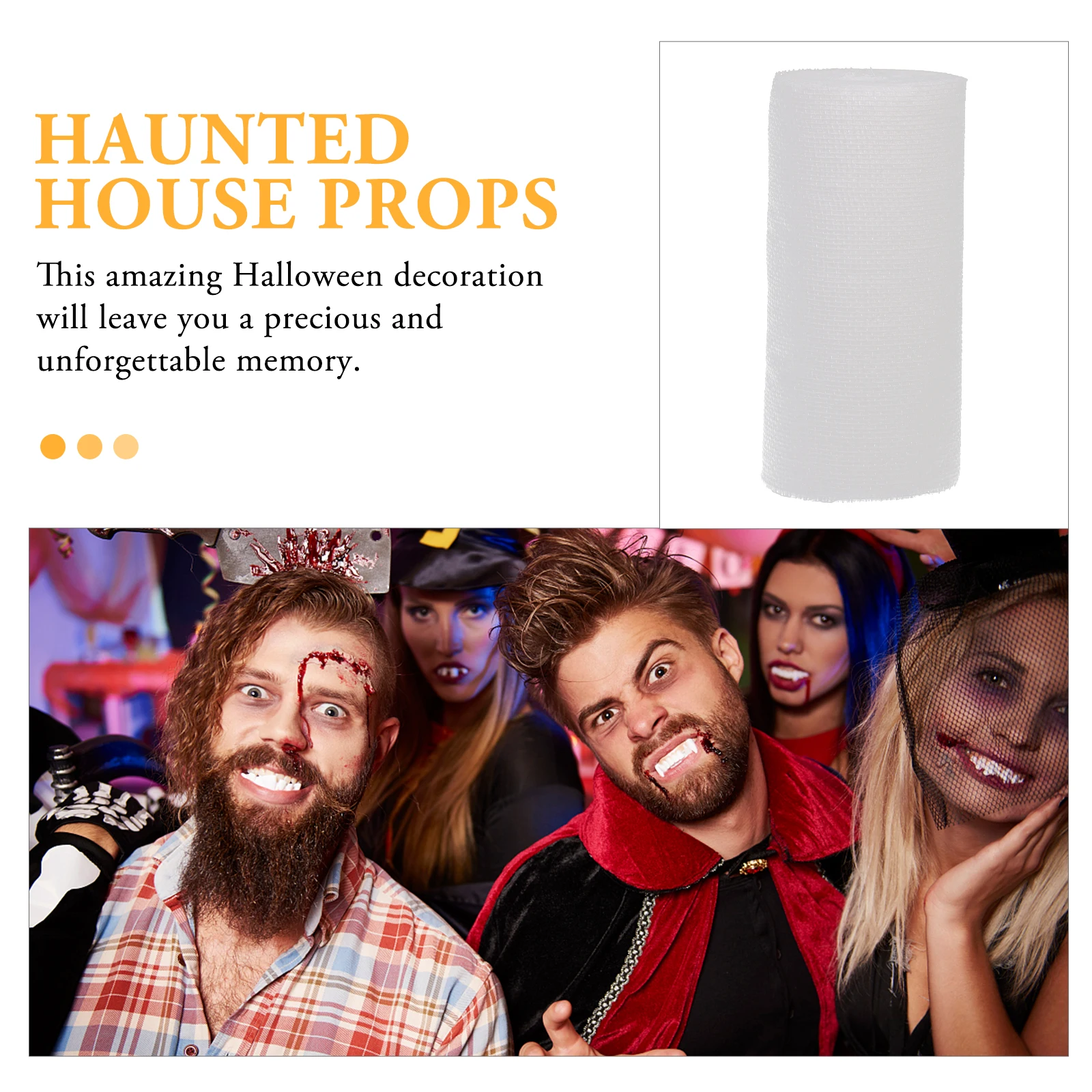 

4pcs 4 Rolls Blood Bandage Props Halloween Gauze Cloth Spooky Wound Decoration Hanging Accessories Party Supplies Haunted House