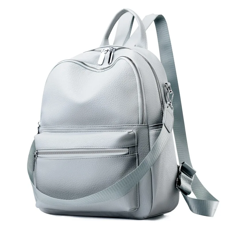 

2026 New PU Women's Crossbody Bag Multifunctional Simple Large Capacity Casual Backpack Fashionable Lightweight School Travel