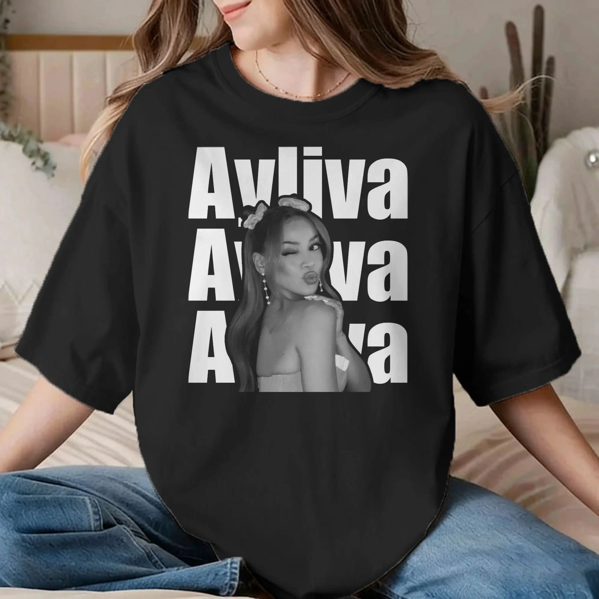 Camiseta masculina e feminina estilo grunge Ayliva In Liebe, 100% algodão, roupas criativas, manga curta, gola redonda, camiseta plus size