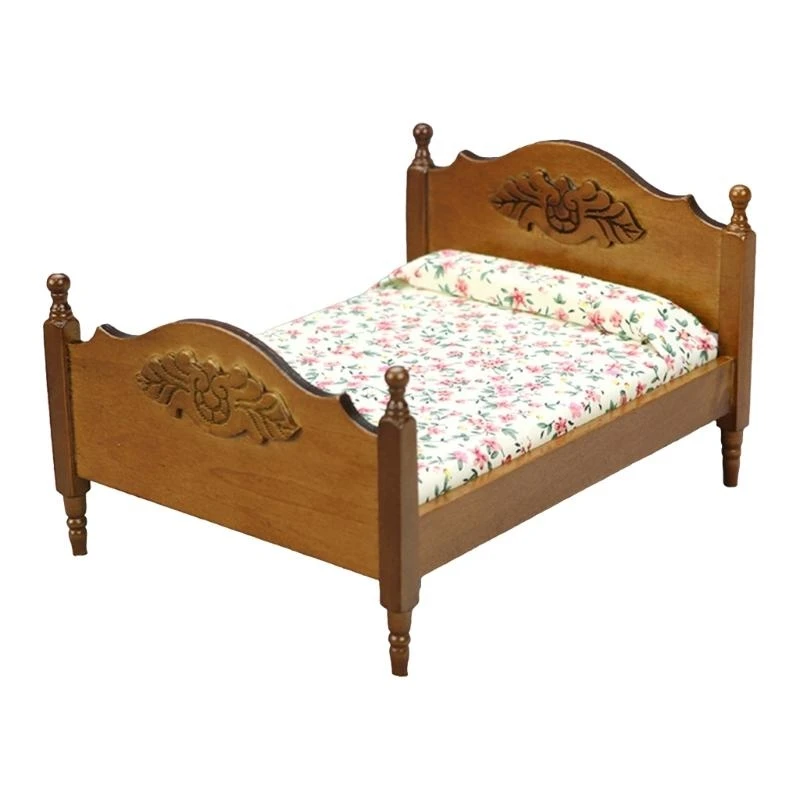 Phòng ngủ Q0KB để chơi đồ chơi giả vờ chơi búp bê búp bê giường thực tế