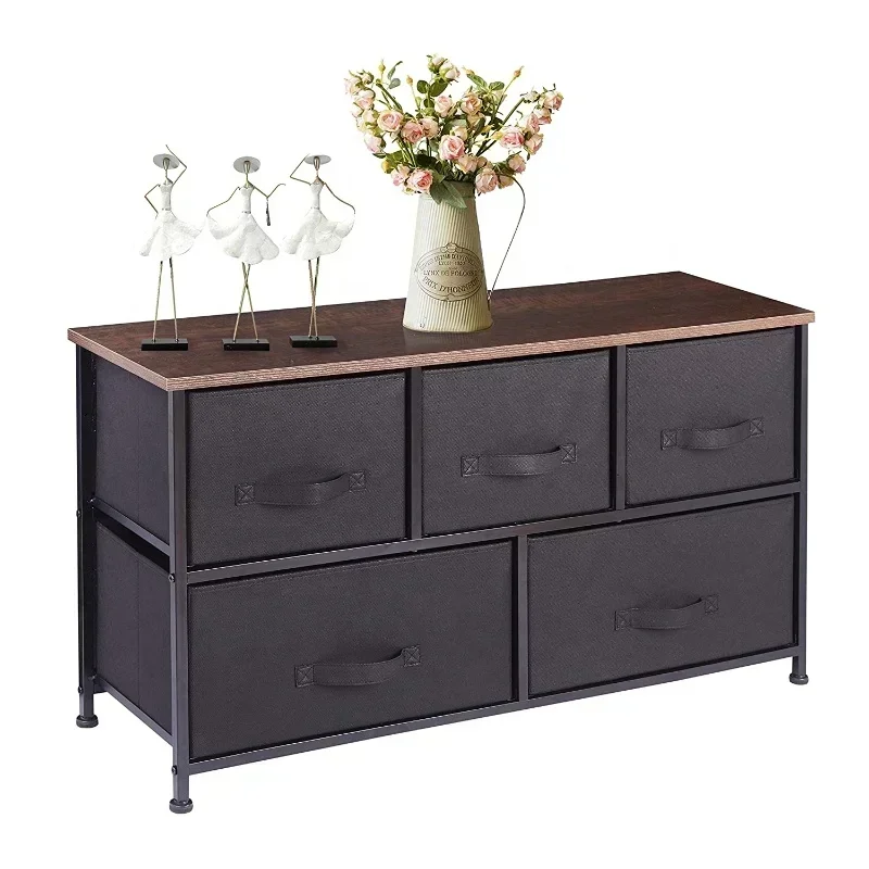Home Clothes Drawer Cabinet Underwear Non Woven Fabric Box 5 - Drawer Storage Chest