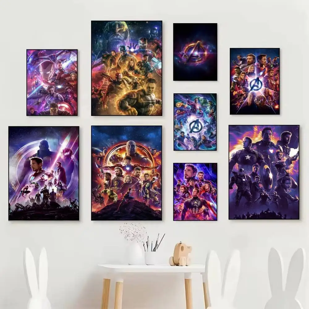 A-Avengers Infinity War Movie Posters Fancy Wall Sticker for Living Room Bar Decoration Wall Decor