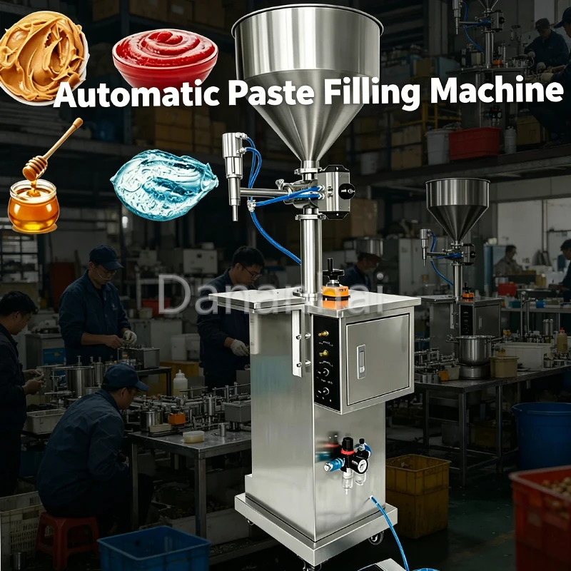 

Vertical Pneumatic Quantitative Filling Machine Fully Automatic Paste Liquid Filling Equipment for Business & Industrial Use