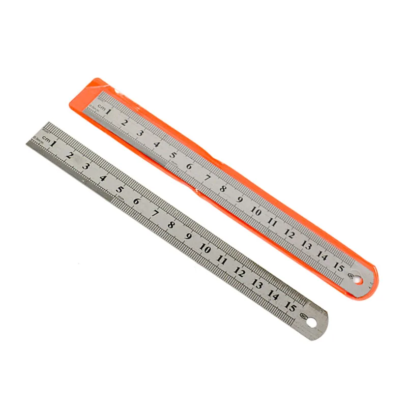 15cm Rulers Stainless Steel Ruler Tool Double Side Measuring Straight 6 inch