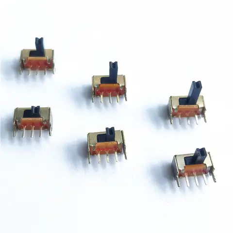 20pcs/lot 6 Sizes SK12D07 Toggle Switchs 3Pin PCB 2 Position 1P2T SPDT Miniature Slide Side Knob SK12D07VG4 Drop Shipping