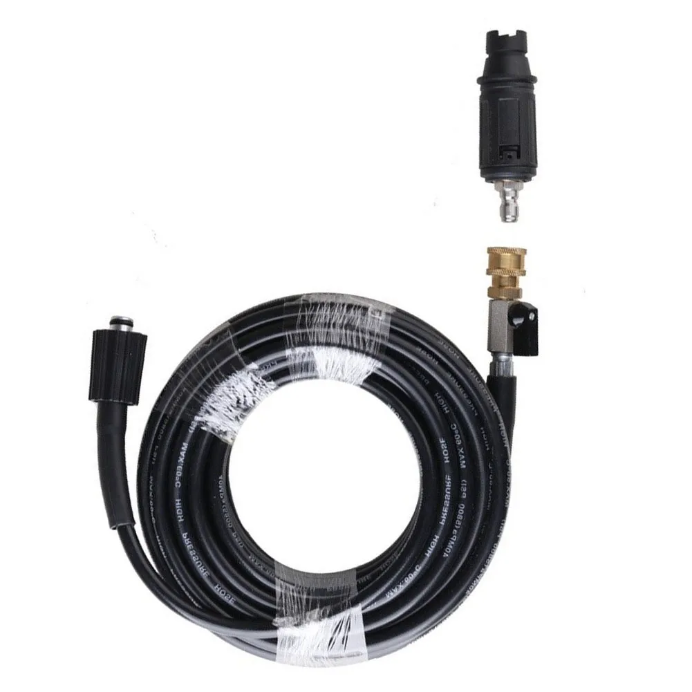 5m 10m Water Pipe With M22 Core 14mm Duckbill Fan Nozzle And Switch For High Pressure Washer Garden Hose Cleaning Tool