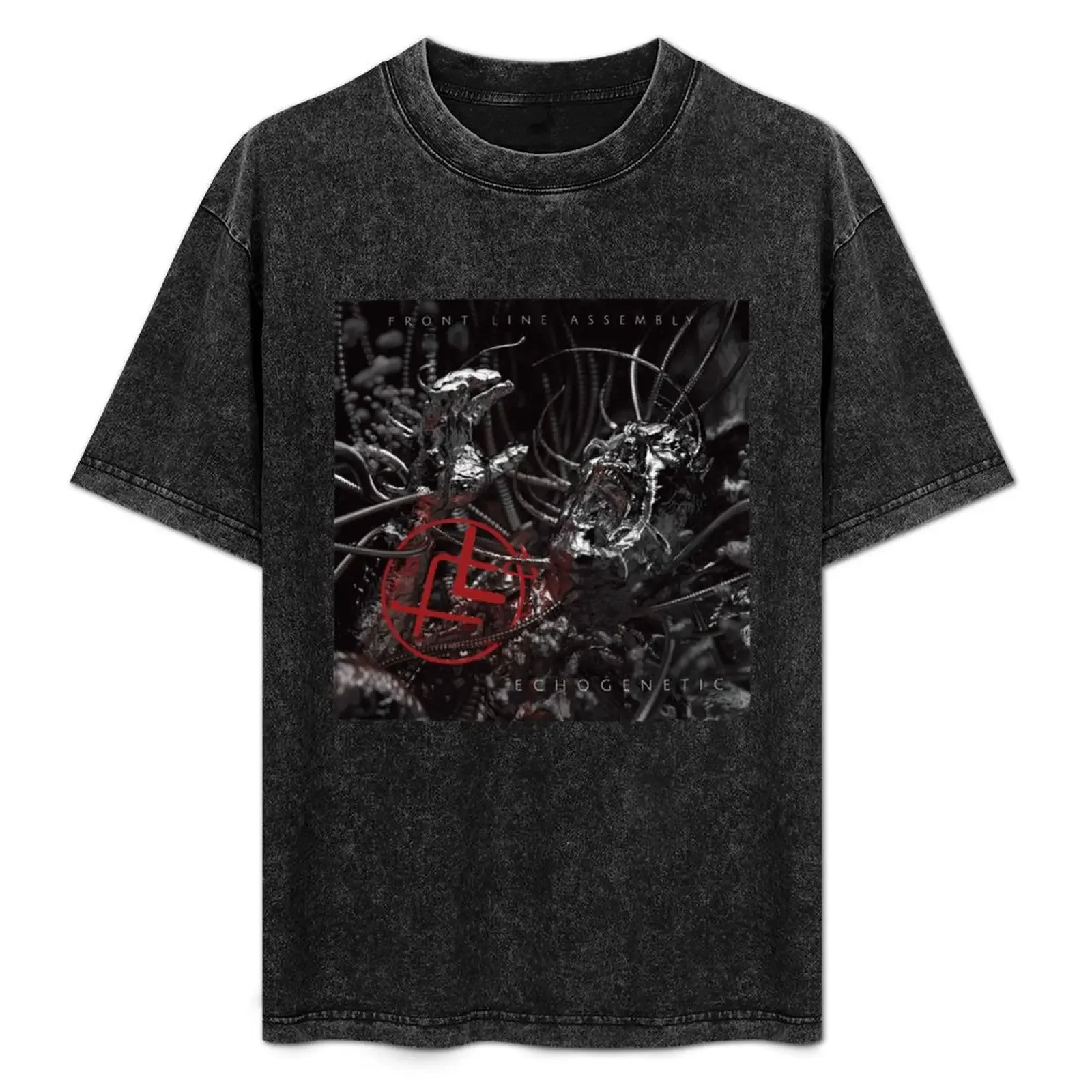 

FRONT LINE ASSEMBLY MUSIC ARTWORK T-Shirt luxury clothing labubu tops t shirts for men graphic