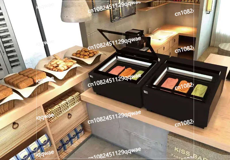 Commercial Horizontal Hard Display Cabinet Ice Cream Display Cabinet, Frozen Ice Cream Cabinet Freezer Ice Cream Cabinet