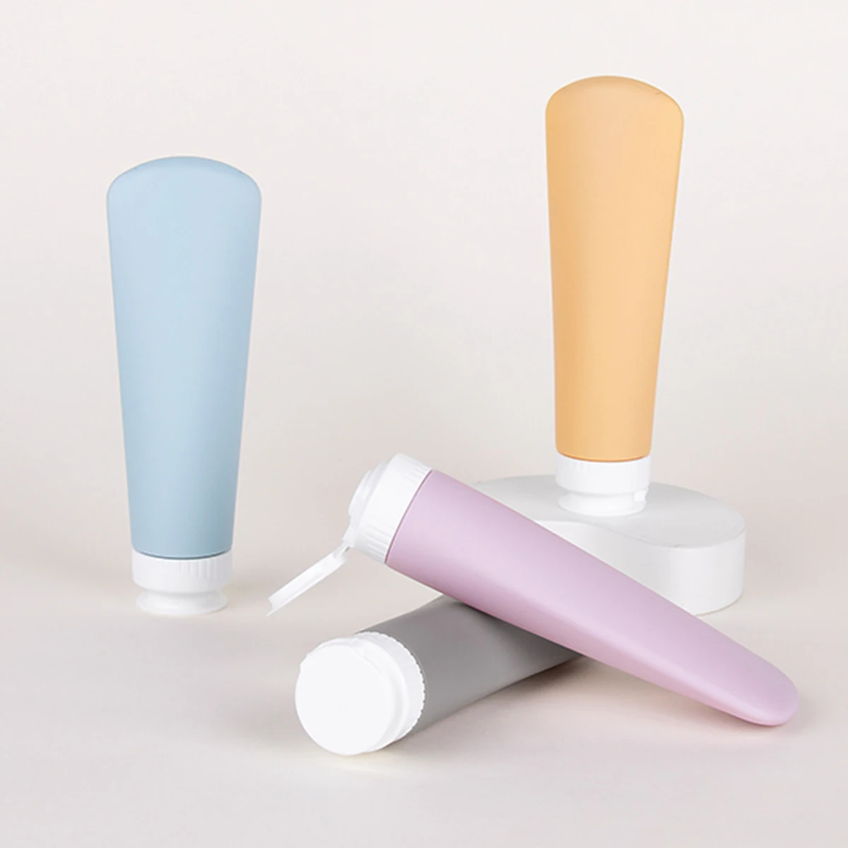 Ensemble de conteneurs de bouteilles de voyage de 60ml, 4 pièces, ensemble d'accessoires de toilette compressibles anti-fuite