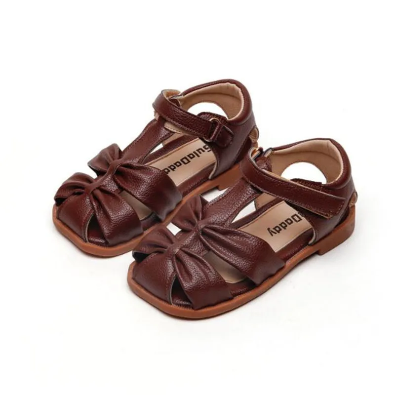 

Girls' Sandals Summer 2022 New Girls' Bow Hollow Roman Beach Shoes Kids Baby Soft Bottom Princess Shoes