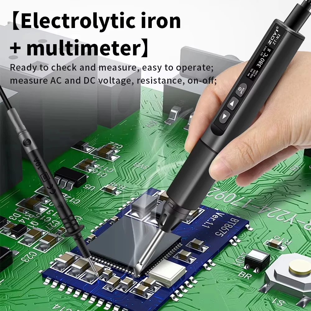 

ZOYI ZT-N2 2-in-1 Soldering Iron Multimeter 96W Electrician Repair Constant Temperature Soldering Pen With Voltage Ohmmeter 100-