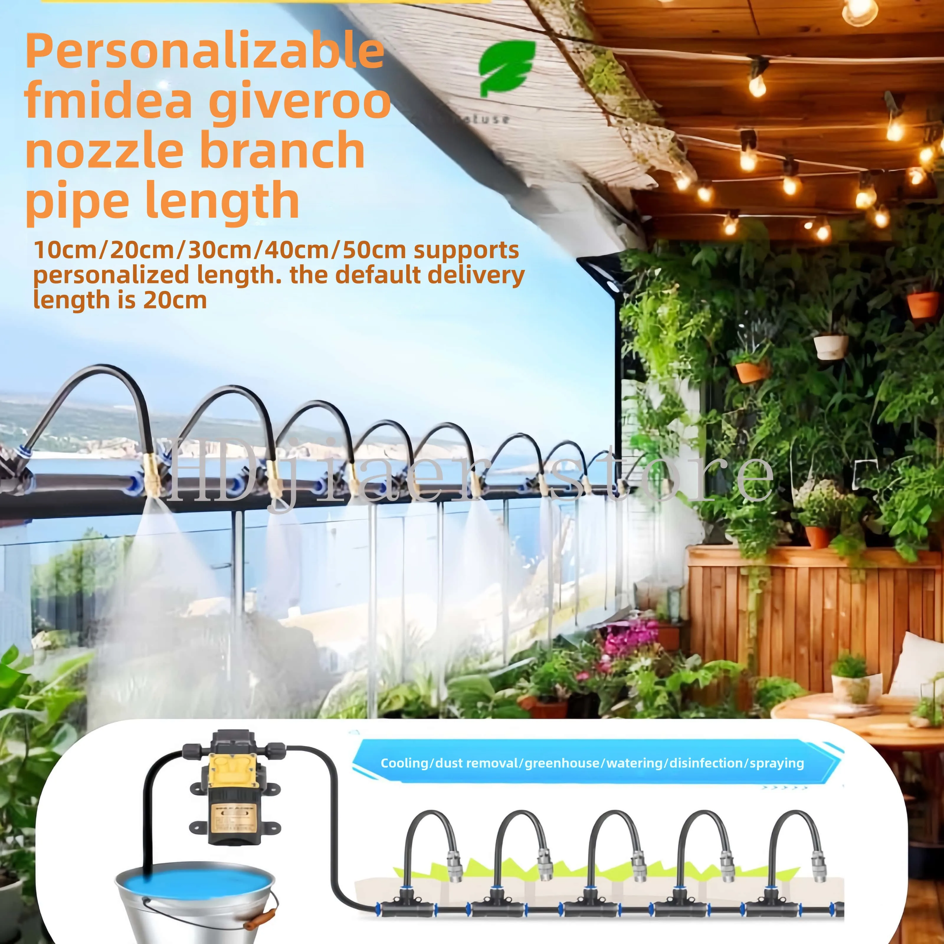 

Автоматическая система полива и орошения с насосом, таймером, распылением, для удаления пыли, охлаждения и увлажнения, для садоводства и разведения растений