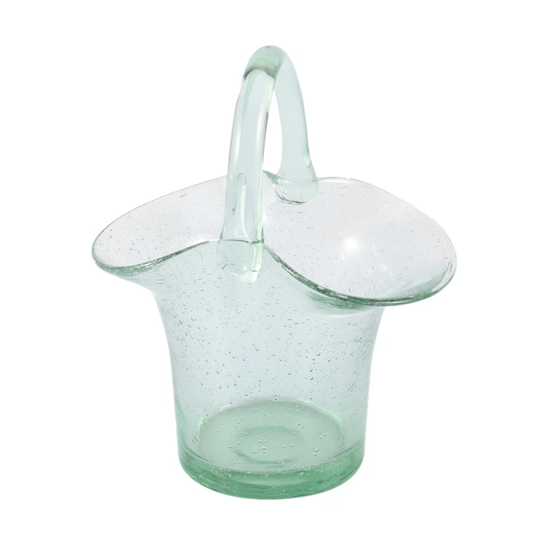 

Shopping Basket Glass Vase Transparent Bag Decoration Simple Hydroponic Flower Arrangement Vase Table Decoration