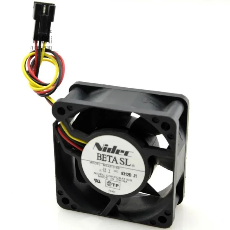 New CPU Fan For Nidec M34313-68 Double Ball Cooling Fan 24V 0.16A 3-wire Fan 6025 60*60*25MM