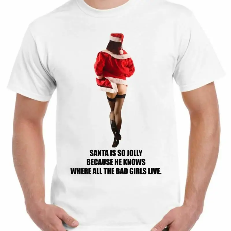 

Мужская футболка Santa Is So Jolly, рождественский подарок, рождественский сексуальный подарок