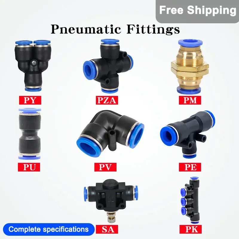 

Pneumatic Fitting PY PZA PM PU PV PE SA PK Series Tube Air Quick Fittings Push In Hose Plastic Connector OD4mm 6mm 8mm 10mm 12mm