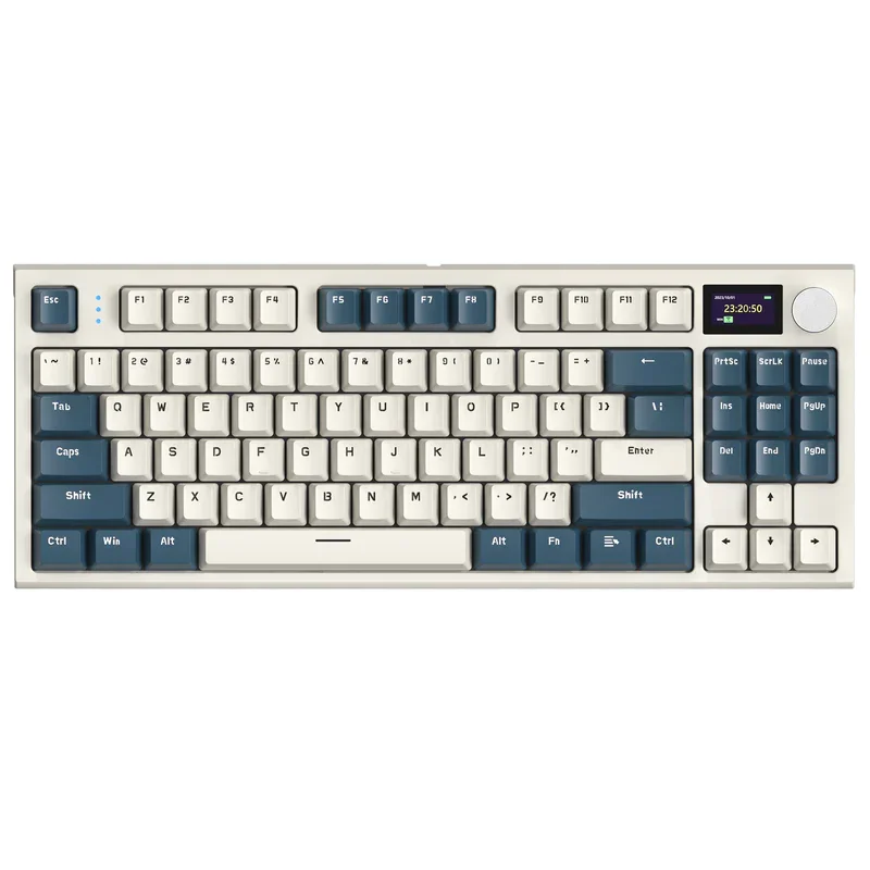 ATTACK SHARK K86 75% Wireless Mechanical Keyboard Linear Blue Whale Switches Mechanical Keyboard with TFT Color Display & Knob