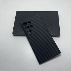 Real Carbon Fiber for Samsung Galaxy S25 Ultra Case Thin Light Fine Hole Aramid for Galaxy S25 Ultra Carbon Phone Cover