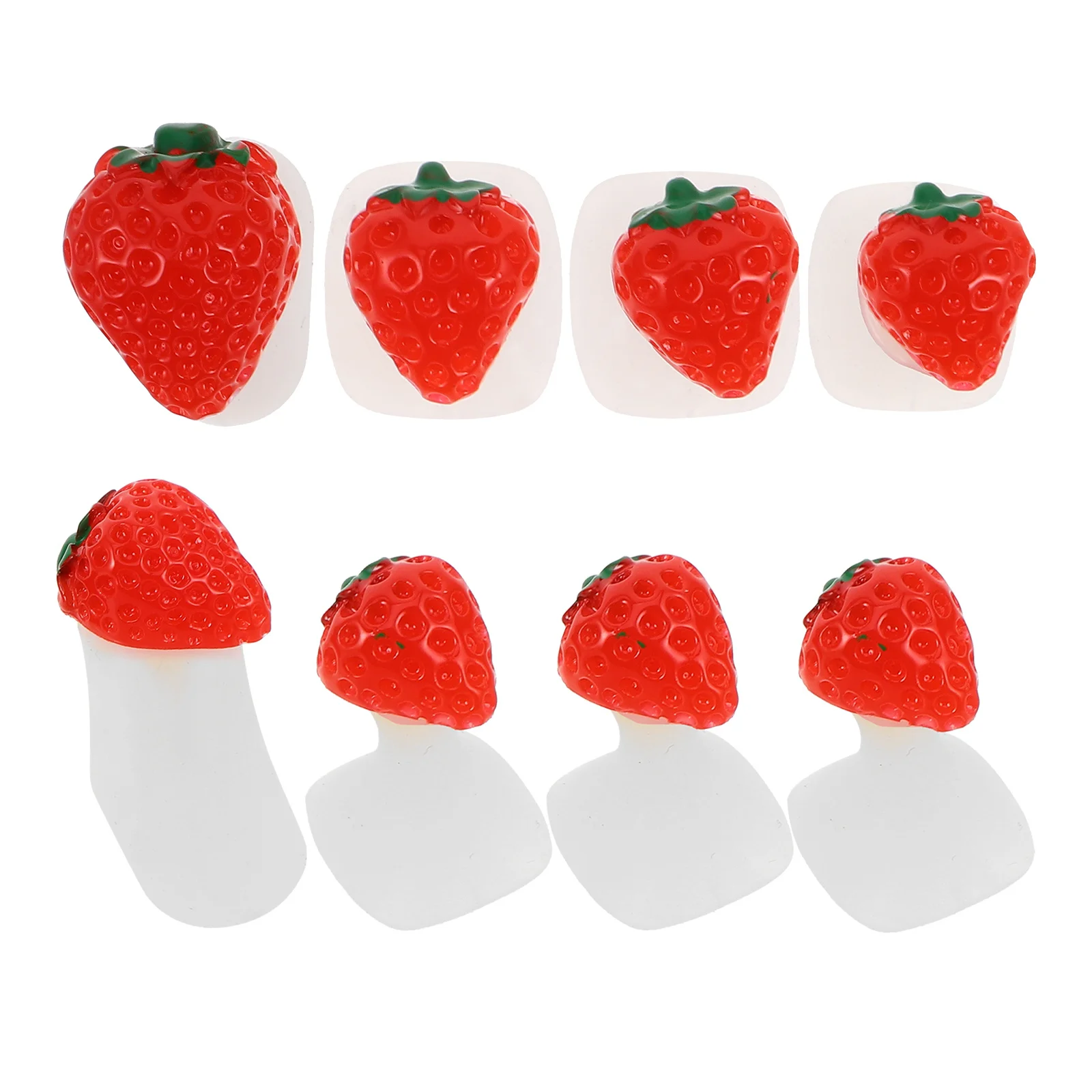 8Pcs Toe Separators Silicone Fruit Shape Soft Comfortable Pedicure Nail Care Dividers Toe Spacers Washable Reusable Tool