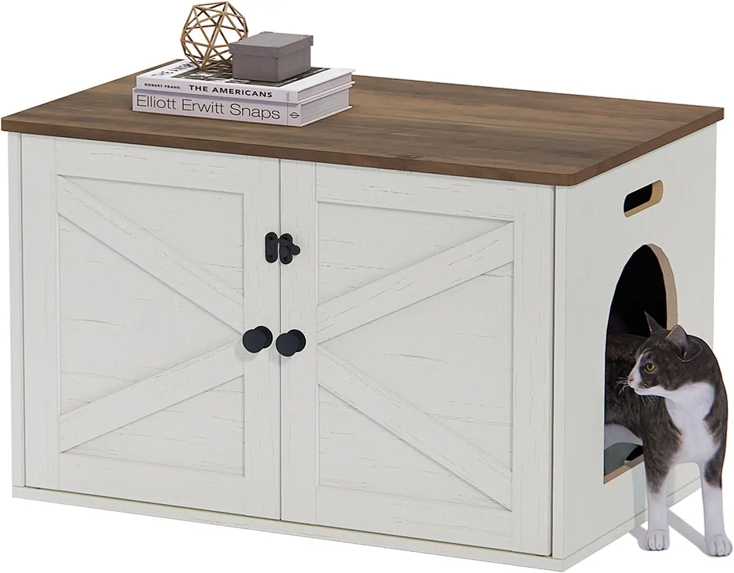 Hidden Litter Box Furniture Divider Timberer Cat Litter Box Enclosure