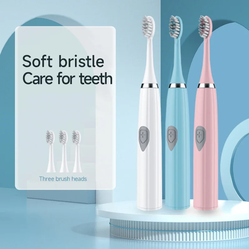 Electric toothbrush for adults Tooth Cleaner Soft DuPont bristles Portable battery life IPX6 waterproof oral care