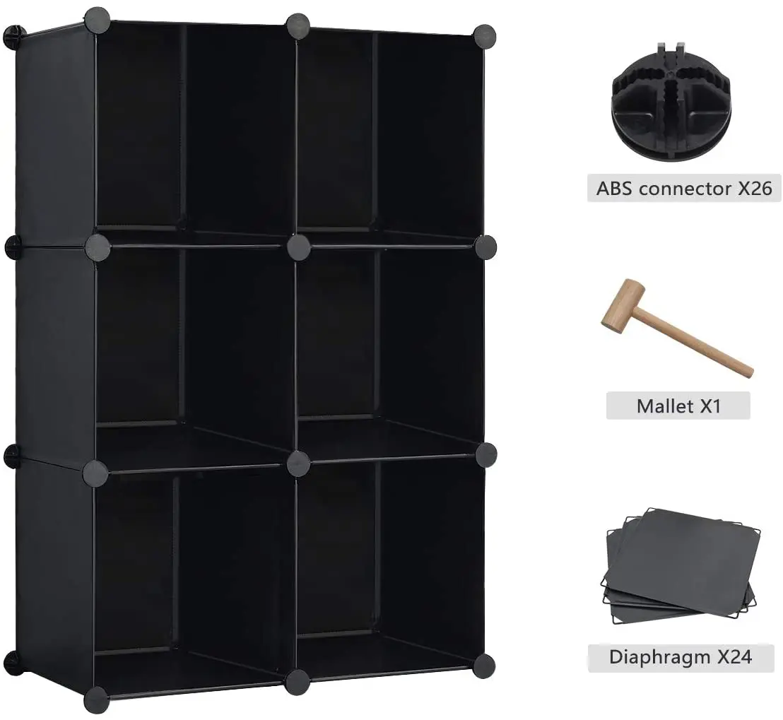 Foldable Wardrobe，Plastic Cube DIY Modular Cube Storage Cabinet