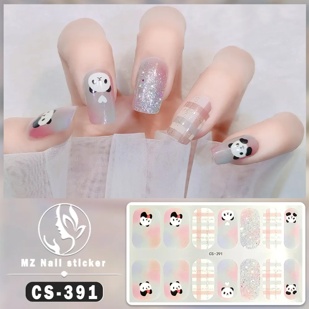 Waterproof French Nail Decals 3D Nails Polish Wraps No Damage to Nails Nail Art Sticker Nail Art Gel Nail Stickers Set Salon