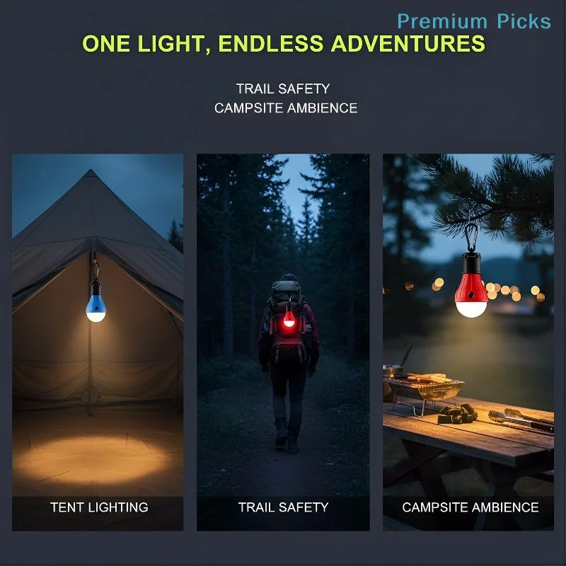 Battery Powered Mini Lantern Camping LED Light Bulb Waterproof Portable Emergency Lamp for Outdoor Tent Fishing Hiking Trips