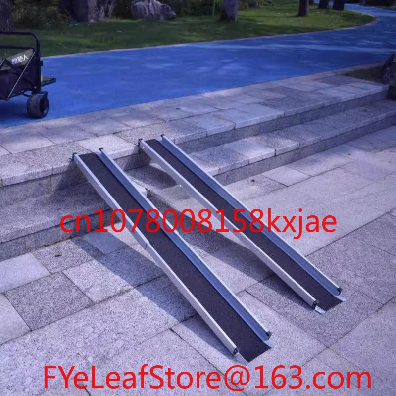 Portable Retractable Outdoor Cart Electric Vehicle Accessible Ramp Pad Wheelchair Ramp