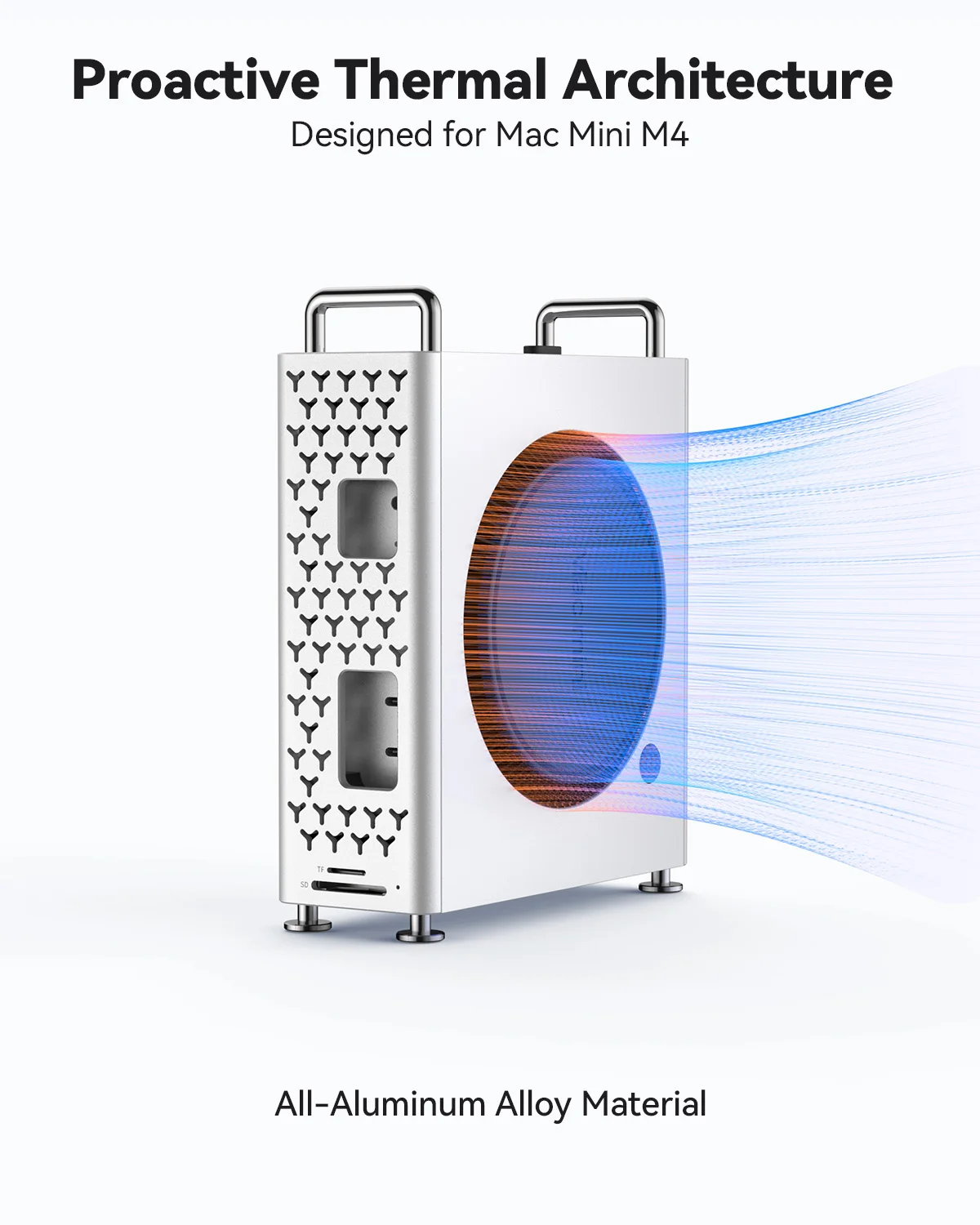 Yottamaster M4 Dock 5 in 1 Mac mini M4 Hub with NVMe SSD Enclosure USB-A 10Gbps SD/TF 8TB Storage Expansion Mac mini M4/M4 Pro view 4