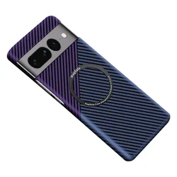 2025 New Luxury Carbon Fiber Texture Pattern Magnetic Ultra Slim Case For Google Pixel 8 9 10 Pro Matte MagSafe Ring Armor Cover