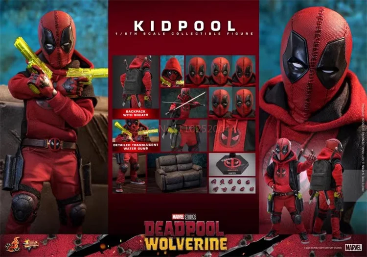 

Hot Toys Special Edition Marvel Deadpool & Wolverine Kidpool Mms763 Collectible Anime Figures 1/6 Scale Movable Model Toy Gift