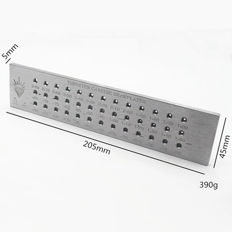 A98E-39 Holes 0.26-2.80 Mm Tungsten Carbide Pull Wire, Used For Making Round Jewelry