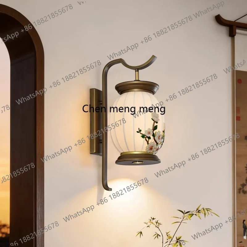

New Chinese style living room wall lamp Song style aesthetic retro Chinese style aisle bedroom bedside lamp