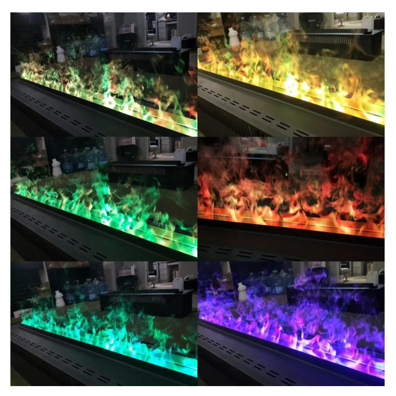 

2M украшение гостиной разноцветный 3d электрический камин с водяным паром в помещении