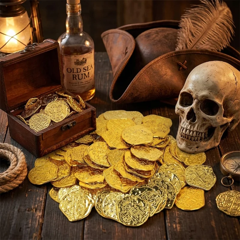 Monety pirackie, złote, srebrn – Board Game Pirates recenzja i cena