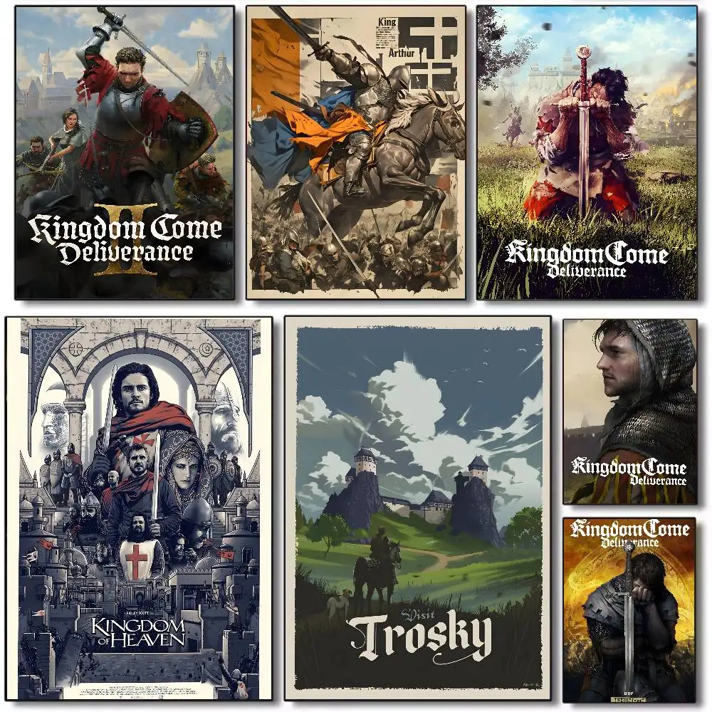 Online Game Kingdom Come Deliverance poster Art HD canvas advanced aesthetic Printing Paper Wall Art for Living Room Home Decor