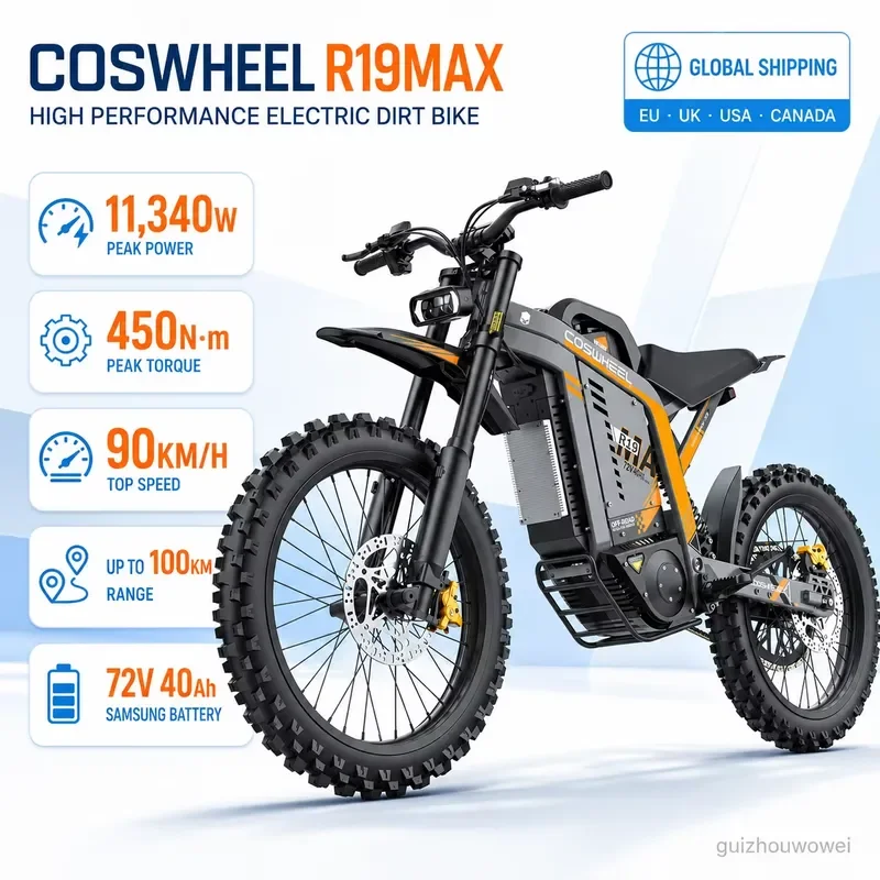 2026 72V 40Ah Electric Dirt Bike 11KW Electric Motocross Motorcycle with Sam sung Battery Hydraulic Disc Brakes