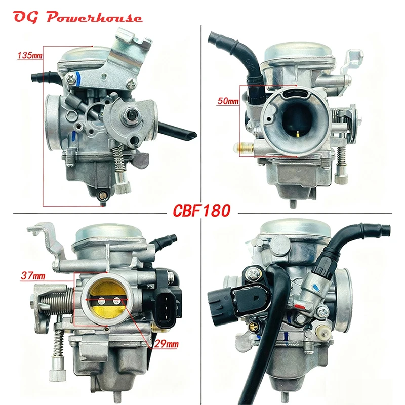 

Motorcycle Parts Carburetor Replacement Suitable For ATV Quad Go Kart Dirt Bike CBF150 CBF180 Durable Carburetor With Senser