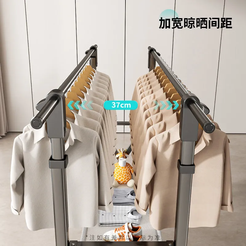 Clothes drying rack Floor-to-ceiling indoor household balcony Retractable clothes drying rod Aluminum alloy hanger drying quilt