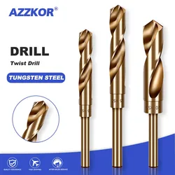 AZZKOR Twists Bit High Strength Iron Stainless Steel Special Straight Shank Small End Alloy Drill Bit Drilling Turning Head Tool