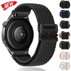 22mm 20mm Nylon Loop Band for Huawei Watch GT5 Pro/GT6/5 GT4 3 Pro 46mm Bracelet For Galaxy Watch 7/FE/6/5/pro/4/Classic Strap