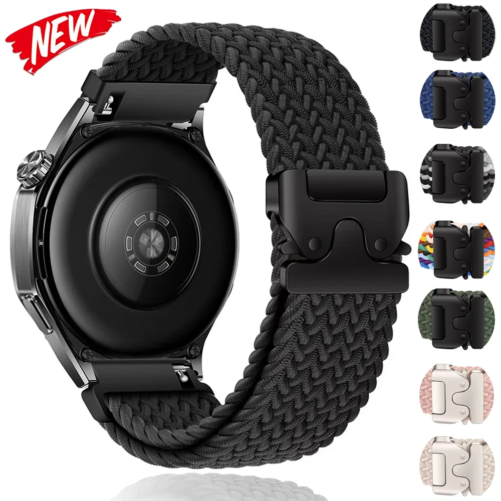 22mm 20mm Nylon Loop Band for Huawei Watch GT7/7 Pro/GT6/5 GT4 3 GT6 Pro 46mm Bracelet For Galaxy Watch 7/FE/6/5/4/Classic Strap