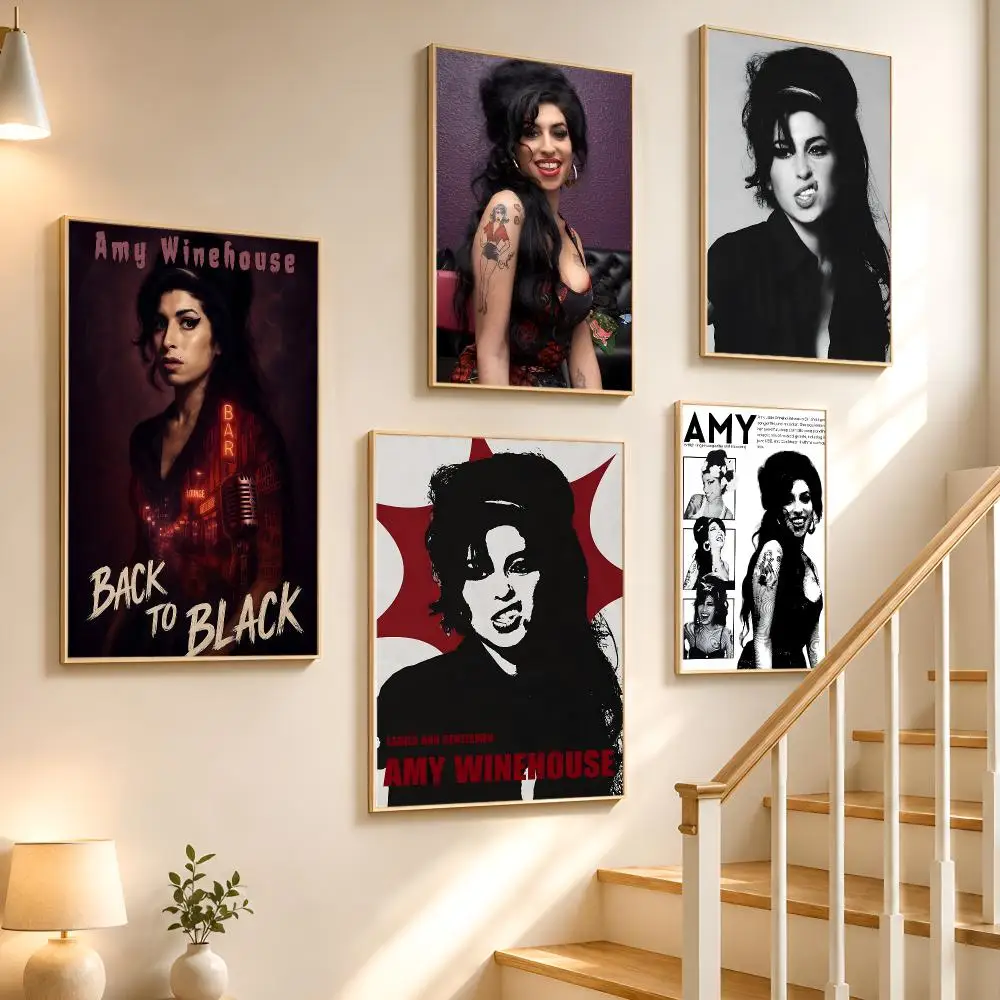 Singer Amy Winehouse Poster High-definition waterproof stickers, suitable for home décor, gifts, and holiday decorations