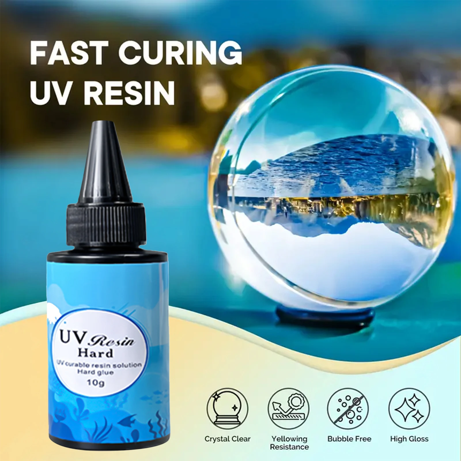 High Definition Transparent UV Glue Handmade DIY Crystal Dropper Glue Low Foam High Transparency Resin Adhesive For Jewelry Make