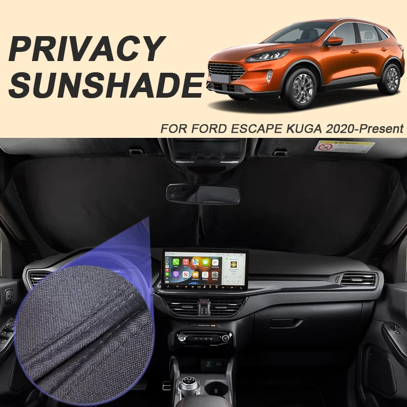 

Car Black Window Privacy Sunshade For Ford Escape KUGA 2020-PresentAuto Anti-UV Heat Insulation Protect Cover Interior Accessory