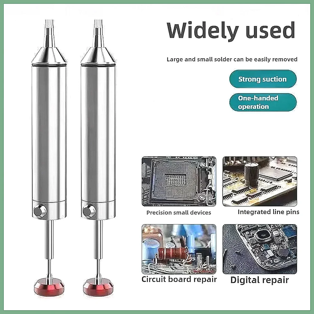 ANSIKI MJF-D9 Aluminum Alloy Desoldering Pump, Solder Sucker Gun for Electronics Repair & Welding Tool